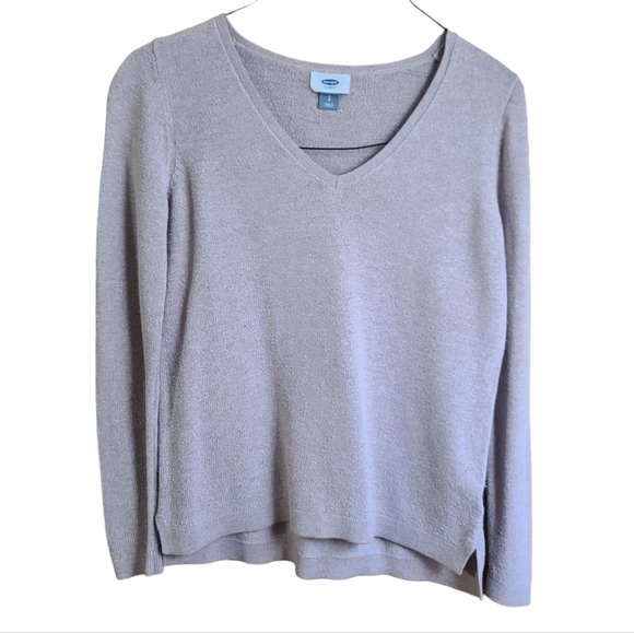 Women's Size SP Old Navy Fuchsia, Gray, Tan V-Neck Long Sleeve Sweater Bundle - Picture 6 of 15